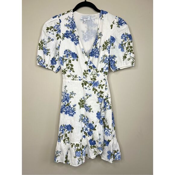 & Other Stories Linen Mini Wrap Dress - Picture 4 of 8